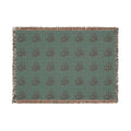 Woven Blanket Red and Blue Adapt or Die logo